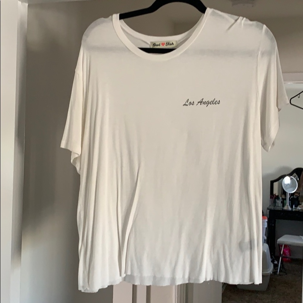 Los Angeles T-shirt. Long crop